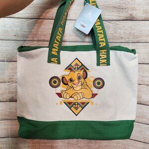 NWT New Disney Store The Lion King Tote Bag Simba Hakuna Matata